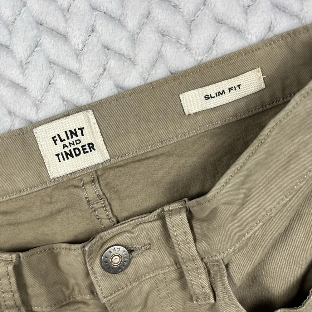 Flint And Tinder Pants Men 30x30 Tan 365 Chino Slim Fit WorkWear Khaki Huckberry